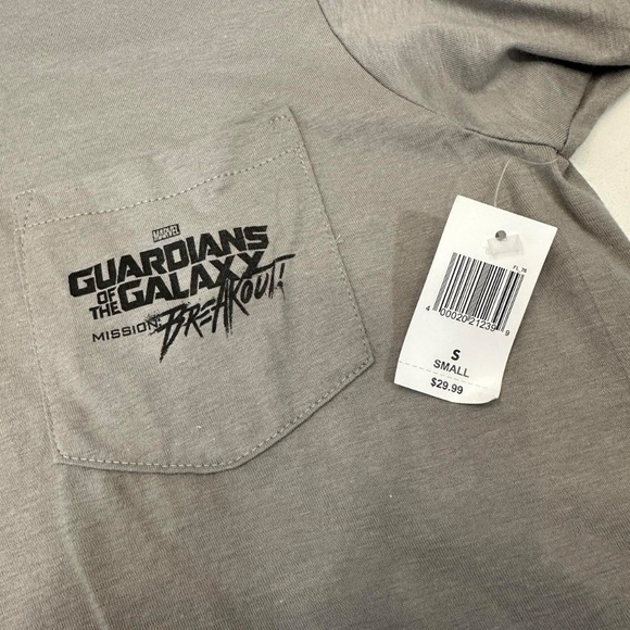 NWT Groot Guardians of the Galaxy Shirt Mens S Grey Marvel Mission Breakout - Picture 3 of 6